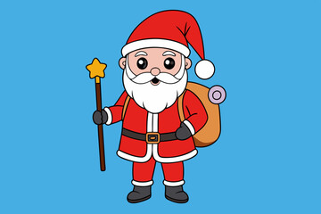 Santa Claus Vector Illustration Cartoon, Clipart and Line Art Design. Santa Claus vector in cartoon, clipart, and line art styles for festive designs.