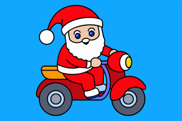 Santa Claus Vector Illustration Cartoon, Clipart and Line Art Design. Santa Claus vector in cartoon, clipart, and line art styles for festive designs.