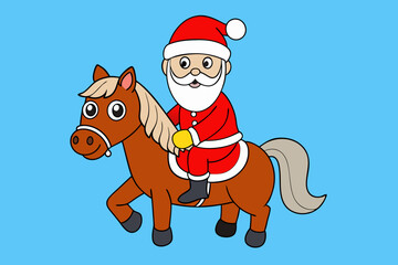 Santa Claus Vector Illustration Cartoon, Clipart and Line Art Design. Santa Claus vector in cartoon, clipart, and line art styles for festive designs.
