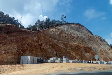 Road reinforcement in the mountains