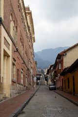 A street in Bogota's old town (La Candelaria)