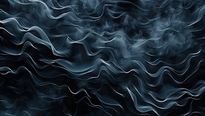 Obraz premium Abstract Blue Wavy Smoke