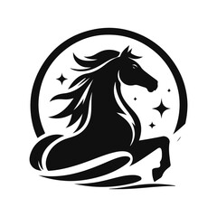 horse silhouette vector