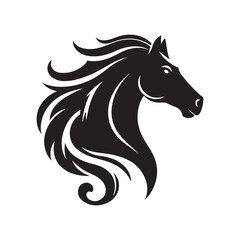 horse silhouette vector