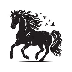 horse silhouette vector