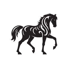 horse silhouette vector
