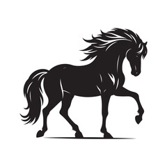 horse silhouette vector