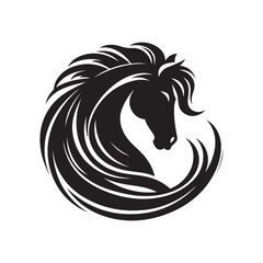 horse silhouette vector