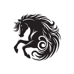 horse silhouette vector