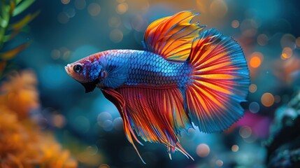 Colorful Siamese Fighting Fish