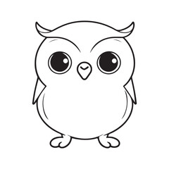 Ghost owl silhouette vector illustration