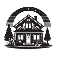 home silhouette vector