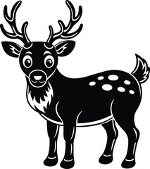 Cute baby elks and octopuses vector clipart for printable digital graphics and designs.