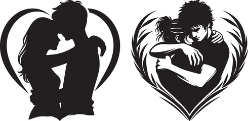 silhouette of a couple, friends for life