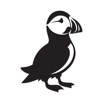 recommend clip art: Puffin silhouette vector illustration