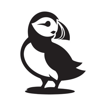 recommend clip art: Puffin silhouette vector illustration
