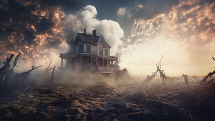 Fototapeta premium ABANDONED HOUSE HAUNTED BY SPIRITS 10