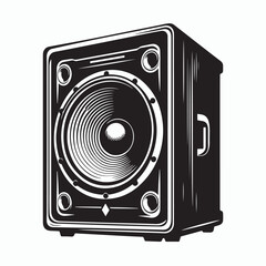 silhouette loudspeaker vector