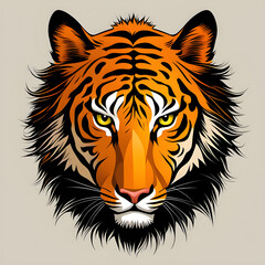 Obraz premium tiger head vector illustration