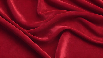 Fototapeta premium A deep red velour background. Generative AI