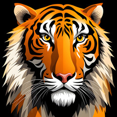 Fototapeta premium tiger head vector illustration