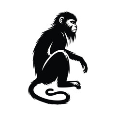 monkey silhouette vector