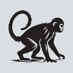 monkey silhouette vector