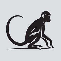 monkey silhouette vector