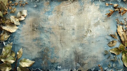 Aged paper borders on grungy backdrop