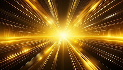 abstract yellow colored light ray starburst glow background design 