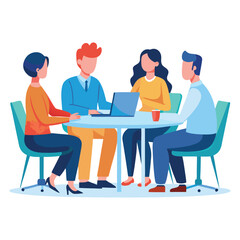 Obraz premium meeting illustration
