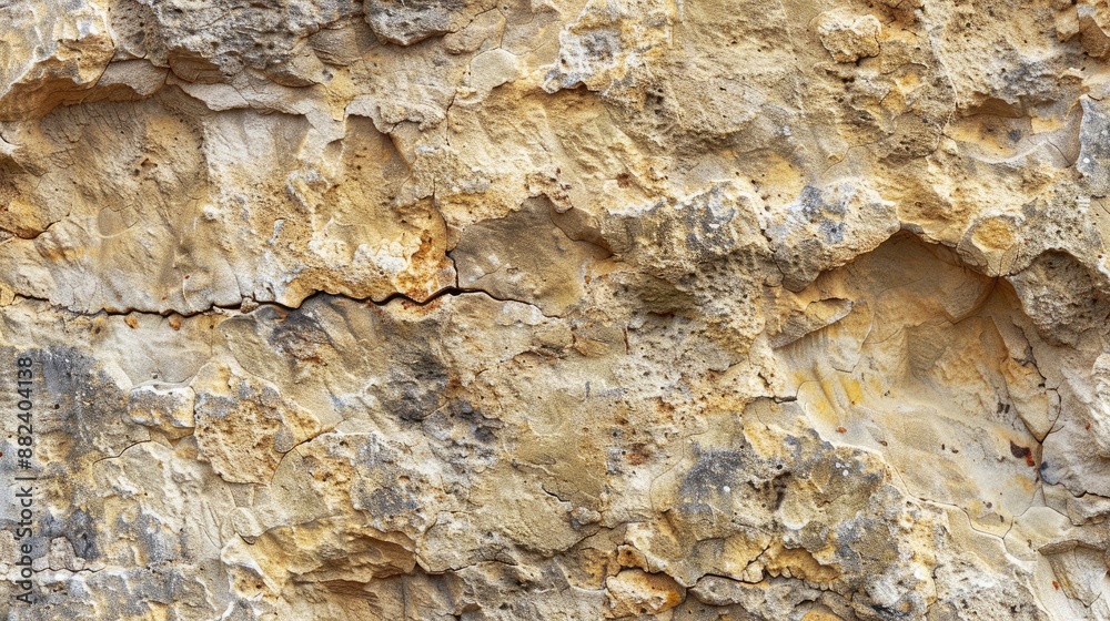 Canvas Prints texture of aged stone wall with space for text on a banner background of weathered rock with room fo