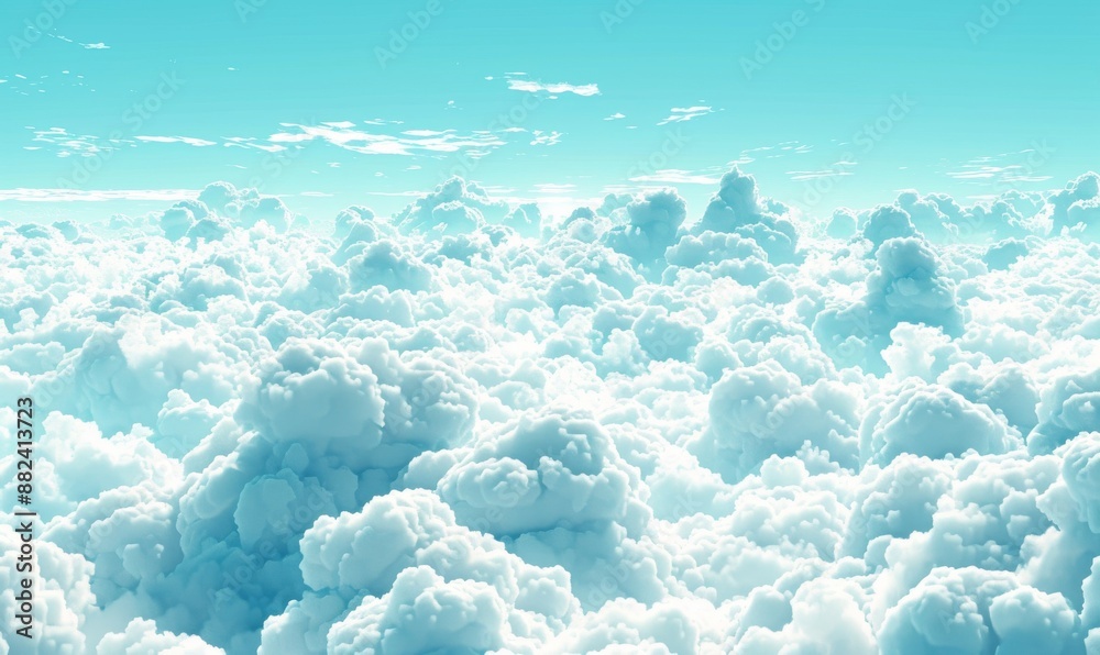 Wall mural Background: Soft Sky Blue A soft sky blue background that provides a peaceful and refreshing atmosphere