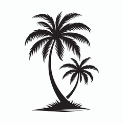 palm tree silhouette vector