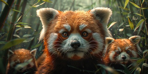 International Red Panda Day red pandas in a bamboo forest, September 16th