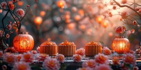 Mid-Autumn Festival mooncakes and lanterns, September 21st