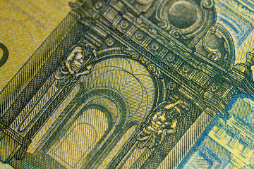 a close-up of the hundred euro of the European Union of the new sample