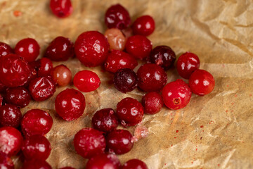 sweet and sour quick-frozen cranberry harvest