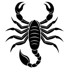 scorpion contour minimalism vector silhouette 
