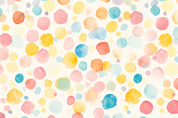 カラフルな水玉模様の背景「AI生成画像」