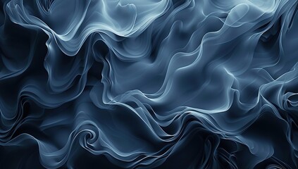 Obraz premium Abstract Swirling Blue Hues