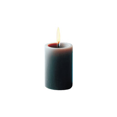 Candle vector isolated on white background, burning flame on candle 