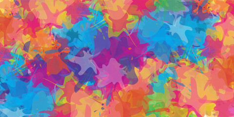 Abstract rainbow splashes background design.