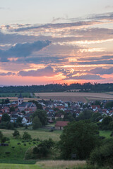 Sonnenuntergang in Mitteldeutschland