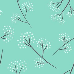 Simple floral seamless pattern with flowers for fabrics and cards and linens