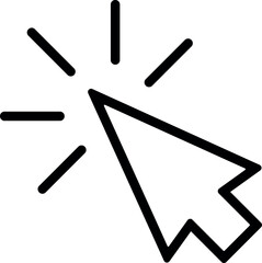 Cursor line icon. Vector symbol in trendy flat style on white background. Click arrow.