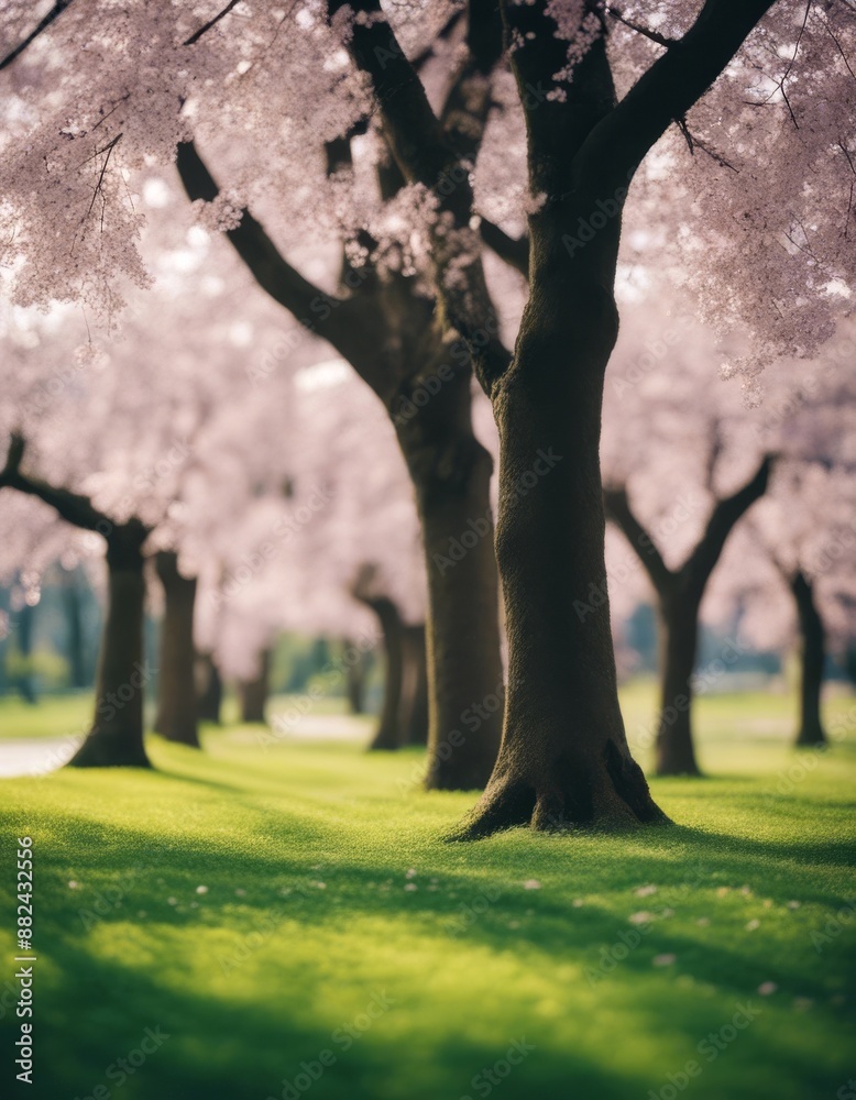 Wall mural tree spring leaf treebranch park sun forest time summer green