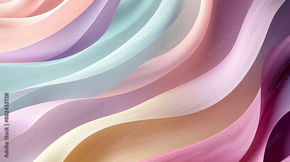 Poster experience a mesmerizing pastel waves abstract background for your design