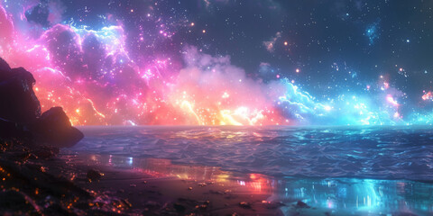 Fototapeta premium 草原と空と流れる雲