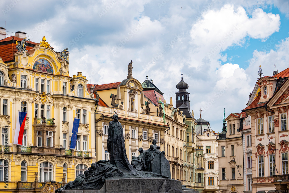 Wall mural building facades in stare mesto square in prague